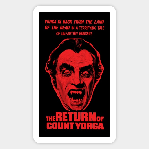 The Return of Count Yorga Sticker by The Video Basement